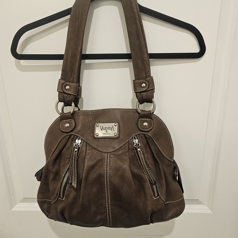 Valentina Dark Brown Shoulder Bag